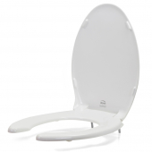 Bemis 7850TDG (White) Hospitality Plastic Elongated Toilet Seat w/ DuraGuard, Heavy-Duty Bemis